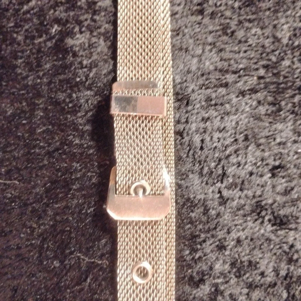 Vintage 70s 80s Metal Mesh Belt Sash Silver Tone 31.5
